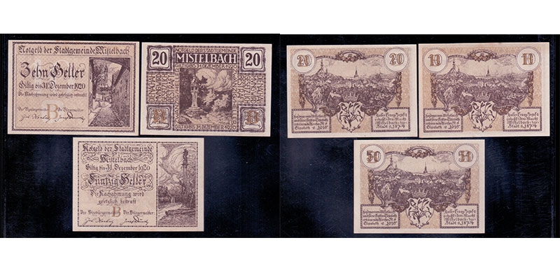 NÖ Notgeld Stadtgemeinde Mistelbach 1920