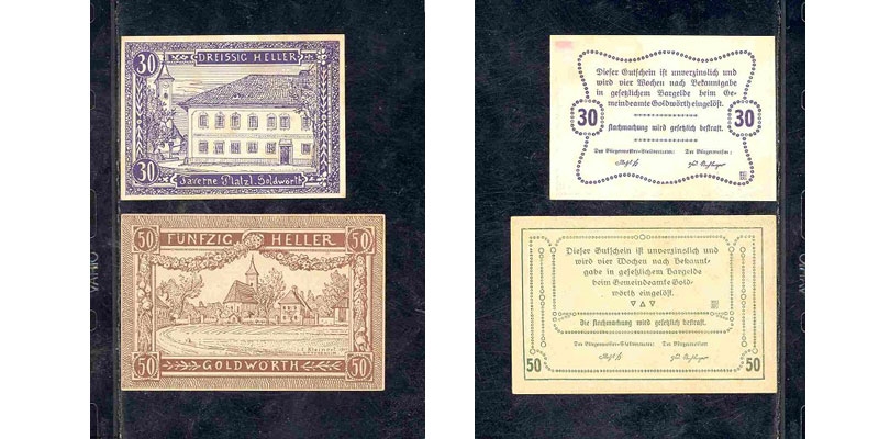 OÖ Notgeld Goldwörth 1920