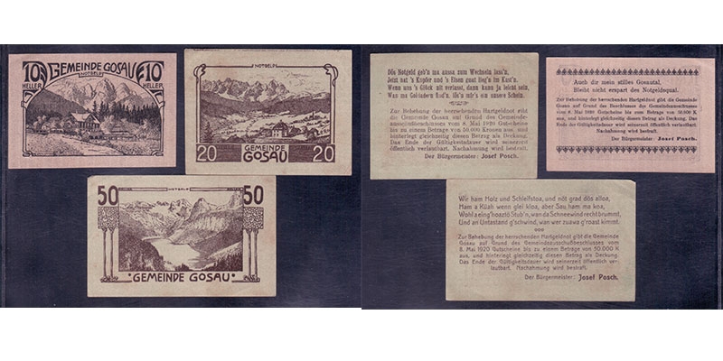 OÖ Notgeld Gemeinde Gosau 1920