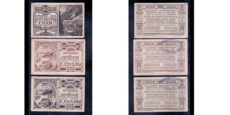 OÖ Notgeld Pichl bei Windischgarten 1920