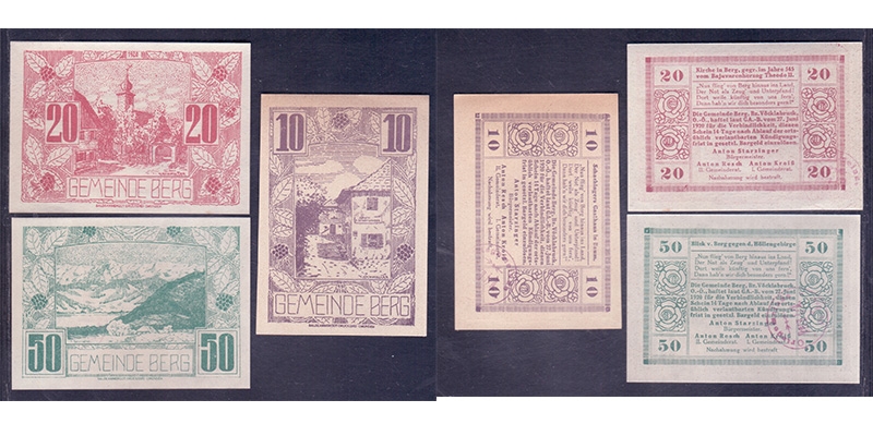 OÖ Notgeld Gemeinde Berg 1920