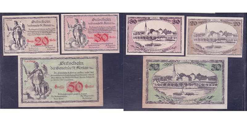 OÖ Notgeld Gemeinde St. Florian am Inn 1920 1. Auflage