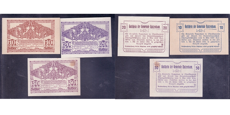 OÖ Notgeld Gemeinde Rutzenham 1920