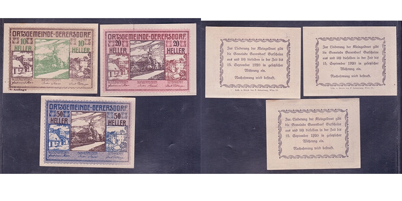 NÖ Notgeld Ortsgemeinde Gerersdorf 1920