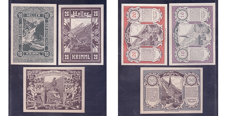 Salzburg Gutschein Gemeinde Krimml 1920