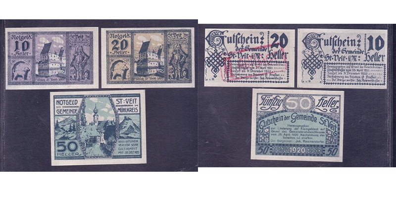 OÖ Notgeld Gemeinde St. Veit im Mühlkreis 1920