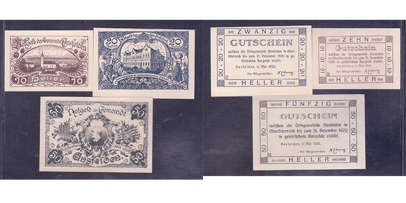 OÖ Notgeld Gemeinde Ansfelden 1920