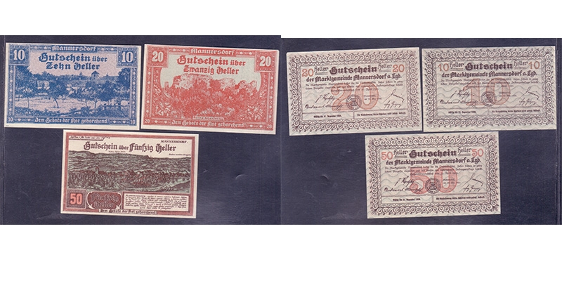 NÖ Gutschein Marktgemeinde Mannersdorf 1920