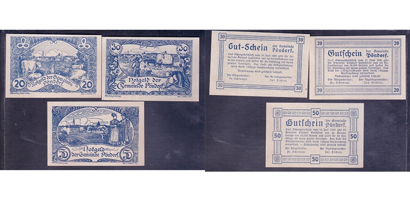 OÖ Notgeld Gemeinde Pöndorf 1920