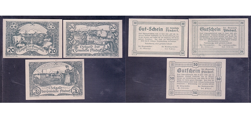 OÖ Notgeld Gemeinde Pöndorf 1920