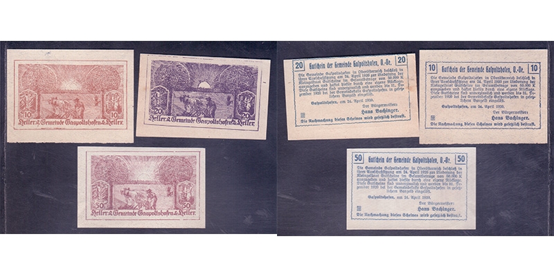 OÖ Notgeld Gemeinde Gaspoltshofen 1920