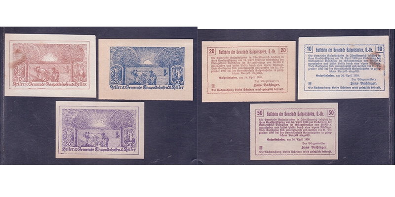 OÖ Notgeld Gemeinde Gaspoltshofen 1920