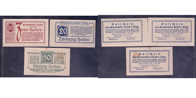 Salzburg Notgeld Gemeinde Lend 1920