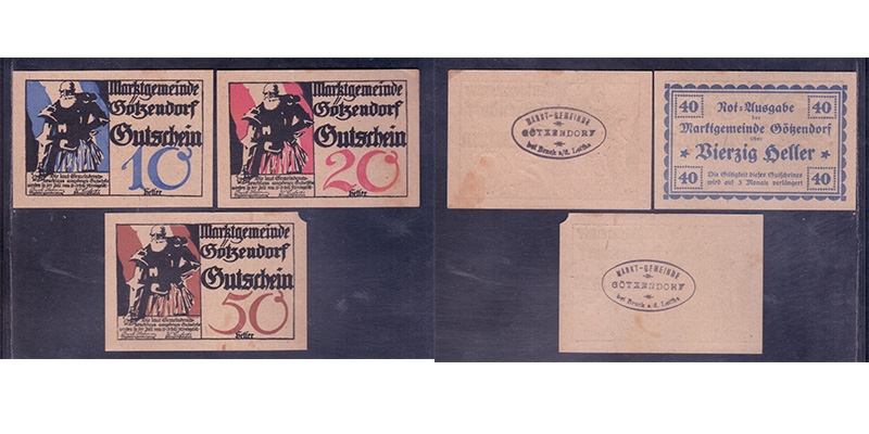 NÖ Gutschein Marktgemeinde Götzendorf 1920