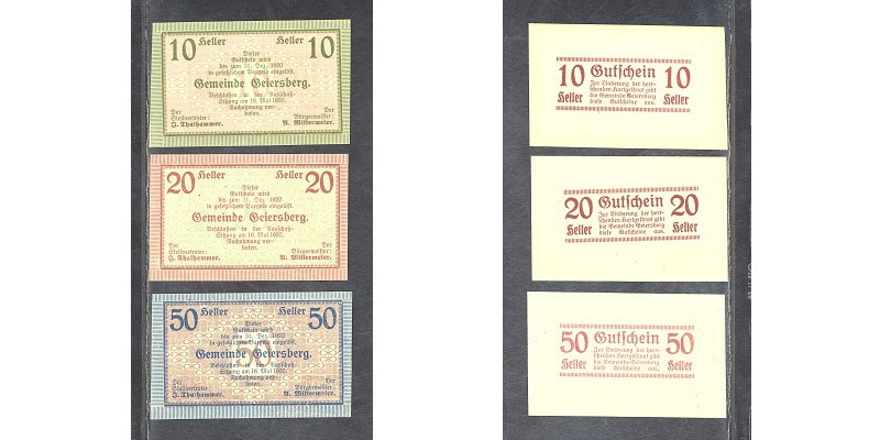 OÖ Notgeld Gemeinde Geiersberg 1920