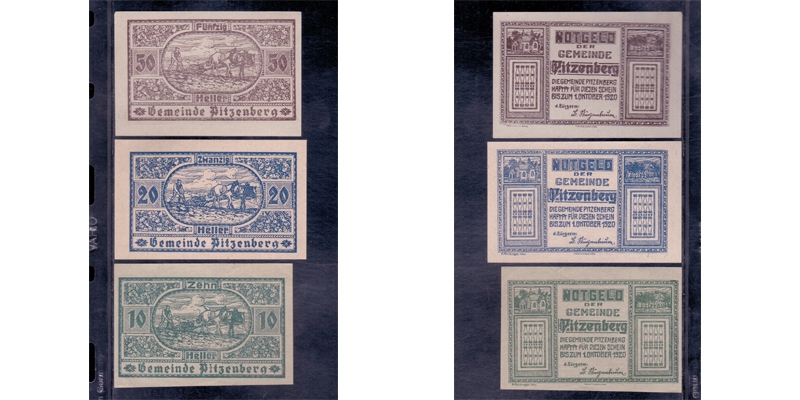 OÖ Notgeld Gemeinde Pitzenberg 1920