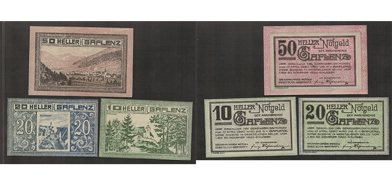 OÖ Notgeld Marktgemeinde Gaflenz 1920