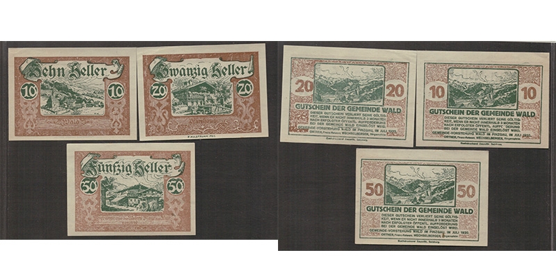 Salzburg Gutschein Gemeinde Wald im Pinzgau 1920