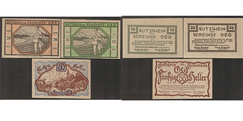 NÖ Gutschein Marktgemeinde Oed 1920