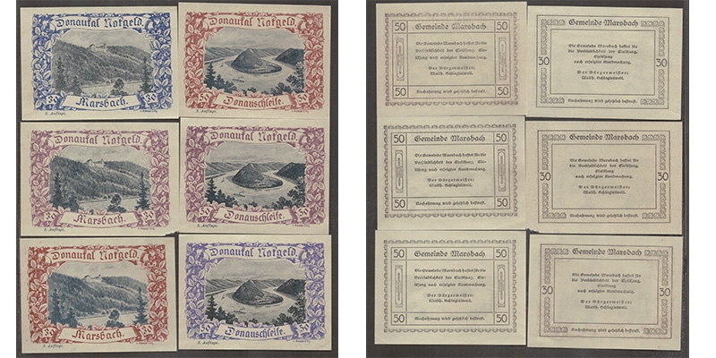 OÖ Donautal Notgeld Marsbach 1920 2. Auflage