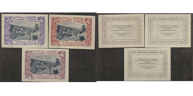 OÖ Donautal Notgeld Ranariedl 1920 2. Auflage