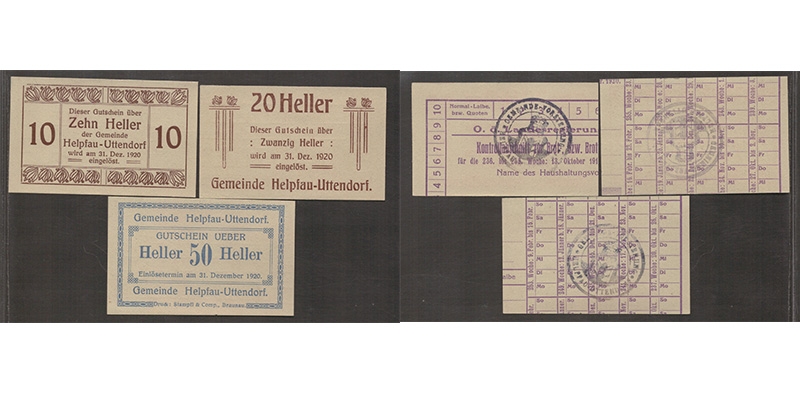 OÖ Gutschein Gemeinde Helpfau - Uttendorf 1920