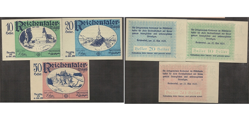 OÖ Notgeld Ortsgemeinde Reichental im Mühlkreis 1920