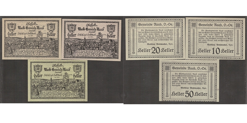 OÖ Gutschein Marktgemeinde Raab 1920