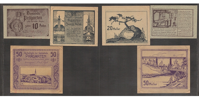 OÖ Notgeld Gemeinde Prägarten 1920