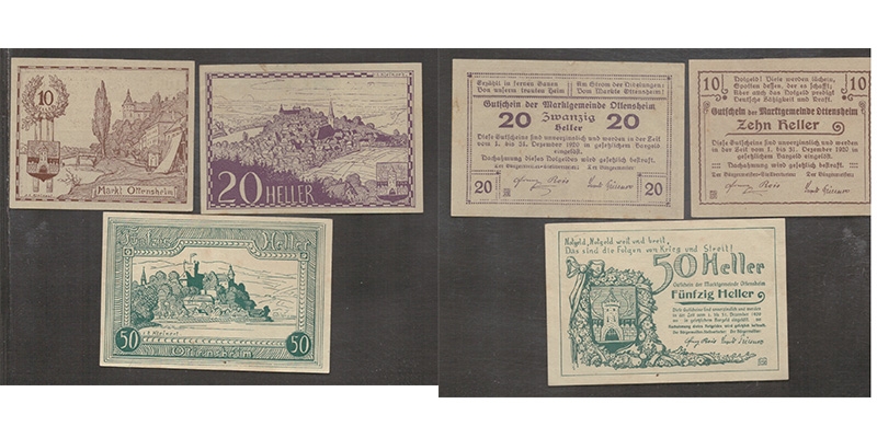 OÖ Notgeld Marktgemeinde Ottensheim 1920