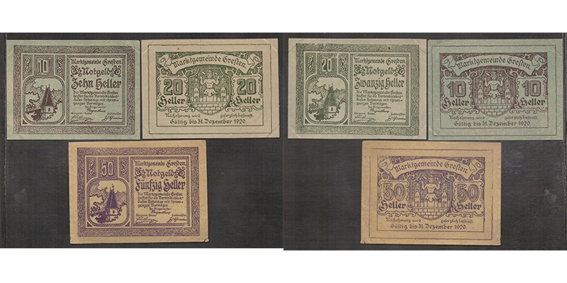 NÖ Notgeld Marktgemeinde Gresten 1920