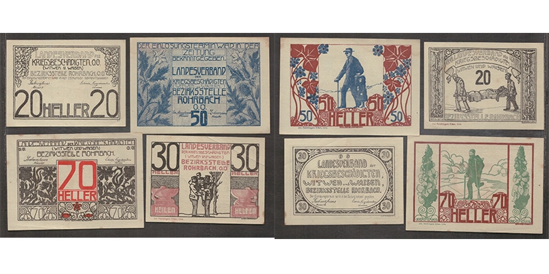 OÖ Notgeld Privat Rohrbach 1920 Landesver. Kriegsbeschädigten