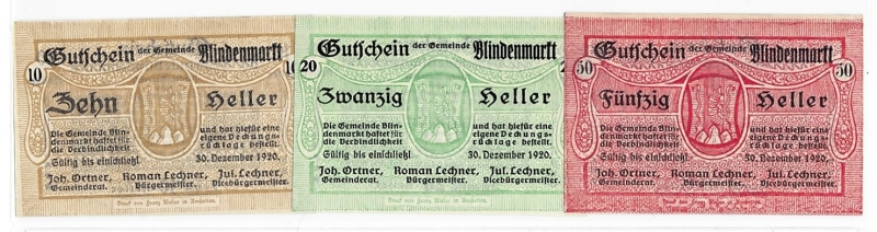 NÖ Gutschein Gemeinde Blindenmarkt 1920