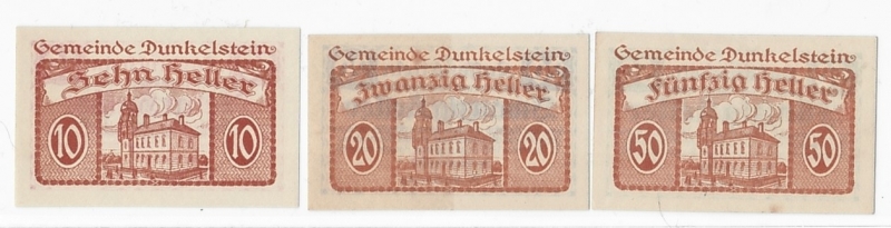 NÖ Notgeld Gemeinde Dunkelstein 1920