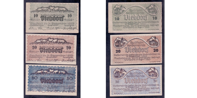 NÖ Notgeld Gemeinde Viehdorf 1920