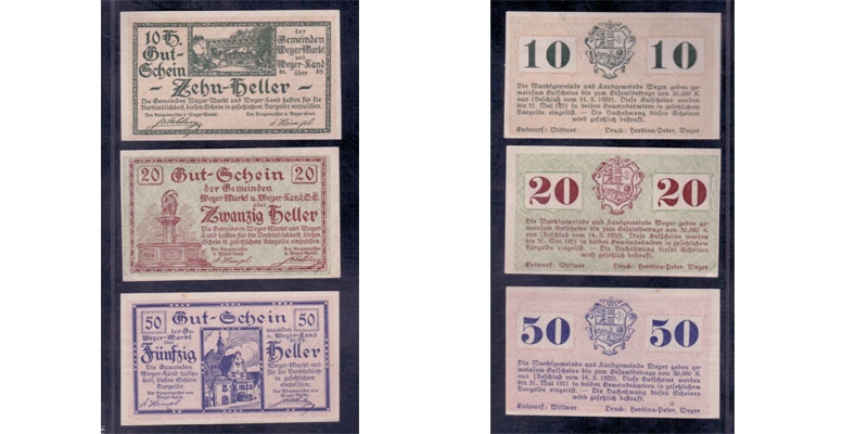 OÖ Notgeld Weyer-Markt und Weyer-Land 1920