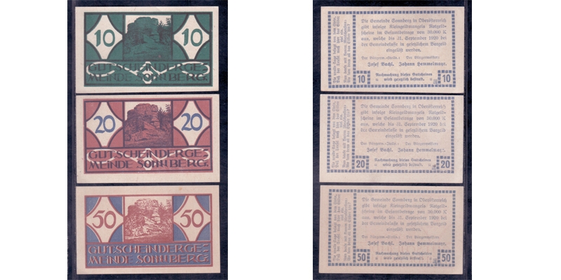 OÖ Notgeld Sonnberg 1920