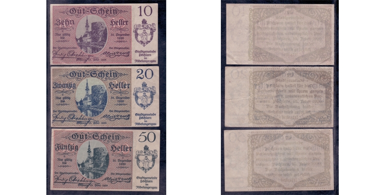 NÖ Notgeld Pöchlarn 1920 1. Auflage