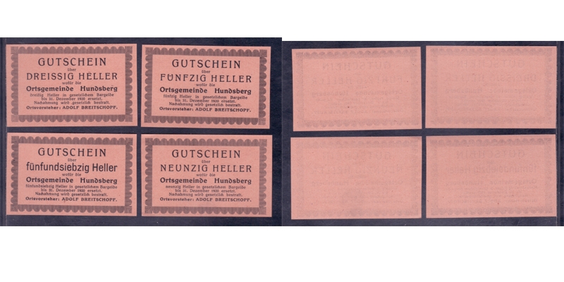 OÖ Notgeld Hundsberg 1920 orange