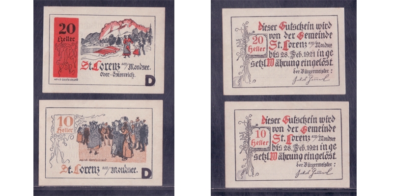 OÖ Notgeld St. Lorenz am Mondsee 1920 Serie D