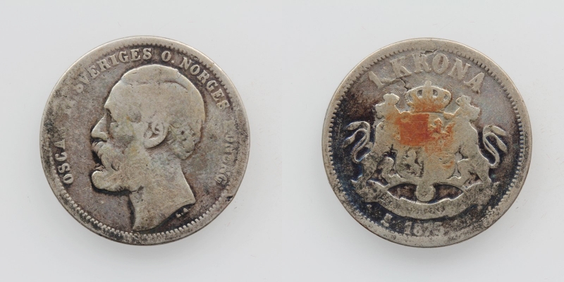 Schweden Oskar II. 1 Krona 1875