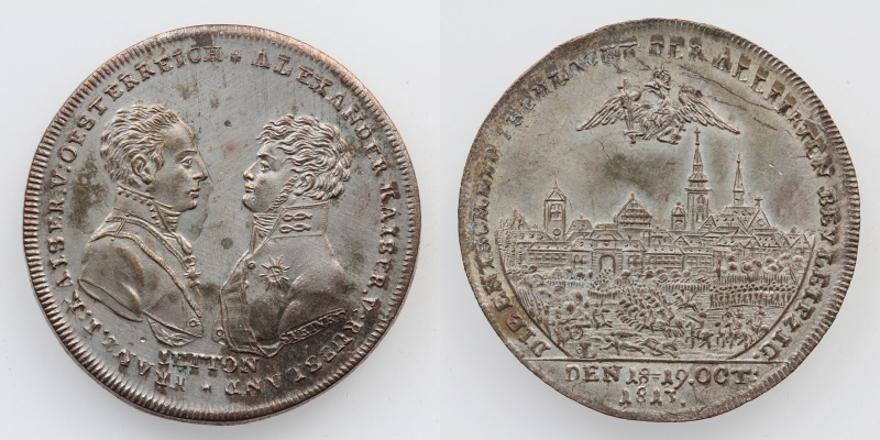 Russland Medaille Alexander I. 1813 a.d. Völkerschlacht bei Leipzig