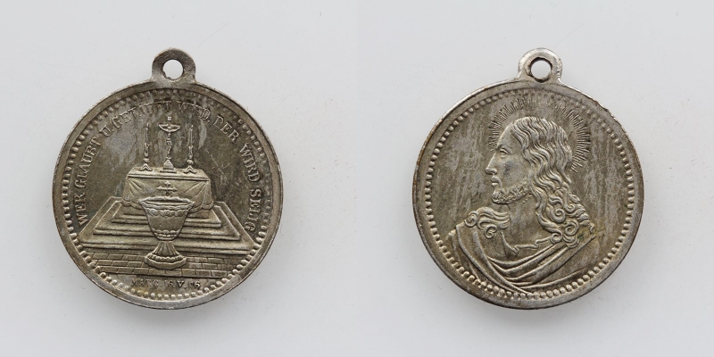 Silber Taufmedaille o.J. (19. Jh. Unsigniert)