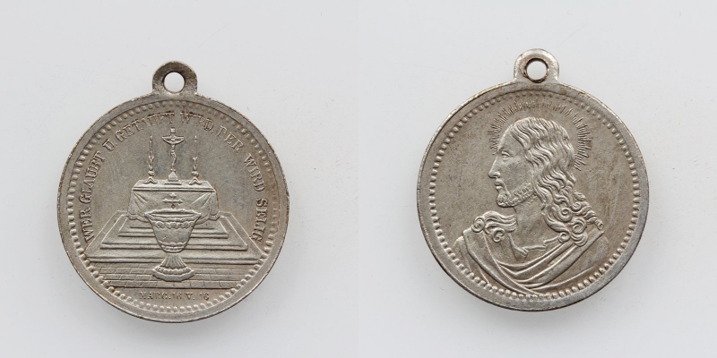 Silber Taufmedaille o.J. (19. Jh. Unsigniert)