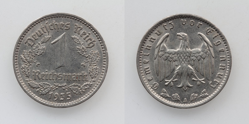 Deutsches Reich 1 Reichsmark 1935 A