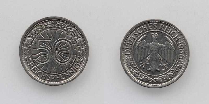 Deutsches Reich 50 Reichspfennig 1936 A