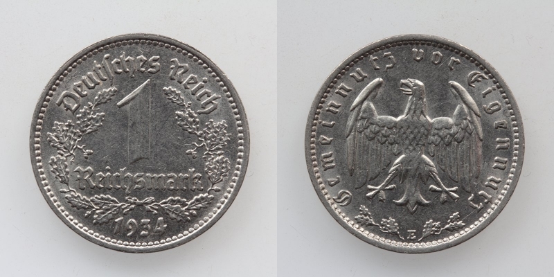 Deutsches Reich 1 Reichsmark 1934 E