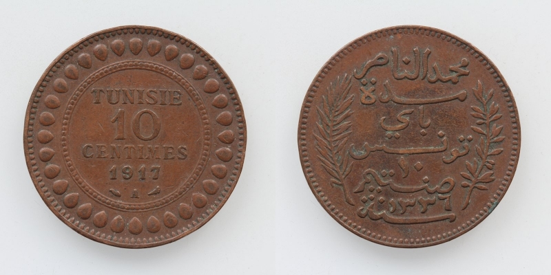 Tunesien 10 Centimes 1917 A