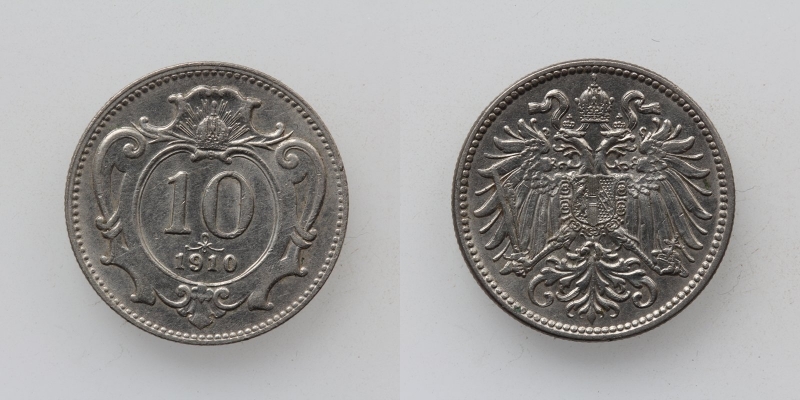 Österreich/Ungarn Franz Joseph I. 10 Heller 1910