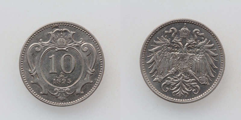 Österreich/Ungarn Franz Joseph I. 10 Heller 1895